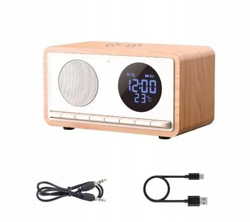 Radiobudzik Manta RDI912W RIMINI Bluetooth ładowarka indukcyjna Biały na Arena.pl