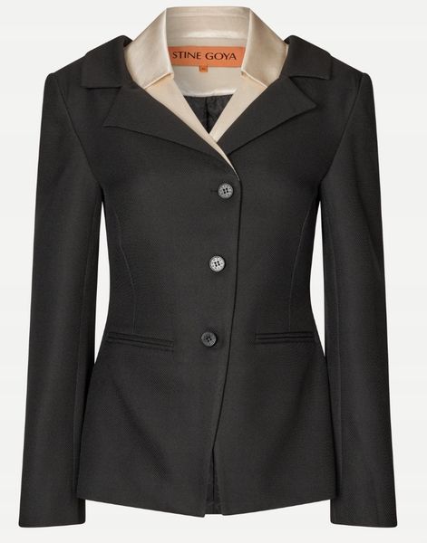 Double Collar Tailored Jacket Butter Milk L zdjęcie 1