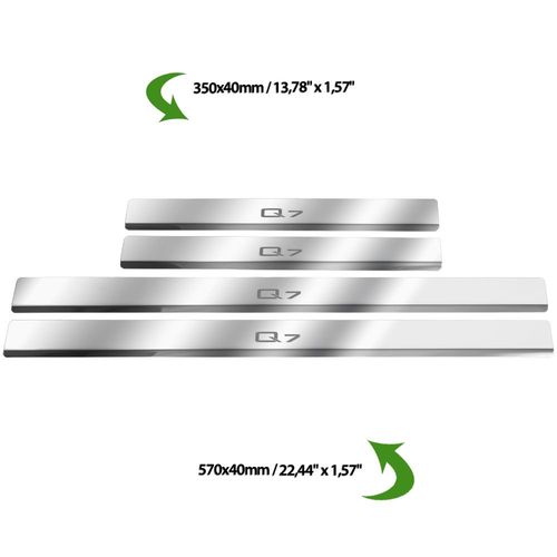 Listwa progowa AUDI Q7 4M Stal nierdzewna 304 połysk 4szt na Arena.pl