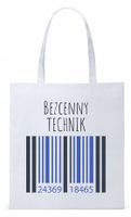 Torba Biała Eco Shopper Dla Technika Prezent Z Nadrukiem Ze Zdjęciem