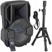 KOLUMNA PRZENOŚNA 300 W BLUETOOTH STATYW KARAOKE