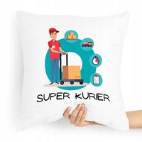 Poduszka Prezent Dla Kuriera Super Kurier Z Nadrukiem Ze Zdjęciem