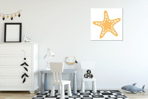 Obraz Płótno 40X40 Żółta Rozgwiazda na Arena.pl