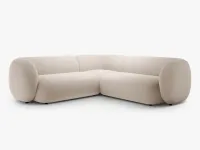 SOFA NAROŻNA BEŻ WELUR 252/252/76 KATE OD MICADONI