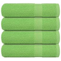 Ręczniki kąpielowe, 4 szt, zielone, 70x140 cm, bawełna 100%