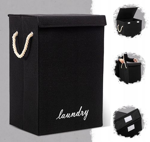 KOSZ NA PRANIE BIELIZNĘ WOLNOSTOJĄCY ORGANIZER SKŁĄDANY Z ZAMYKANIEM na Arena.pl