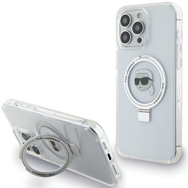 Etui Karl Lagerfeld do iPhone 15 Pro Max, Biały, MagSafe zdjęcie 1