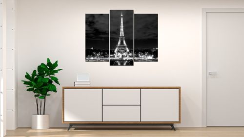 Obraz 90X70 Wieża Eiffla Blackandwhite na Arena.pl