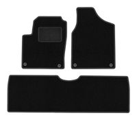 Dywaniki welurowe LUX Seat Alhambra I 1995-2010 czarne z mocowaniami