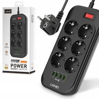 LISTWA ZASILAJĄCA PRZEDŁUŻACZ USB ANTYPRZEPIĘCIOWA