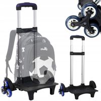 STELAŻ DO PLECAKA SZKOLNEGO NA KÓŁKACH WALIZKA WÓZEK KAUCZUK 6 KÓŁ