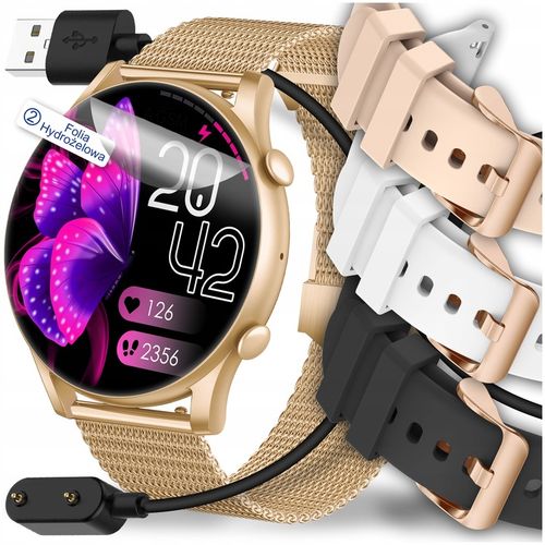 Smartwatch Zegarek Damski Wodooporny PL Menu Rozmowy Smart Watch 4 Paski na Arena.pl