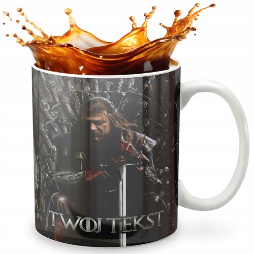 KUBEK 330ml GRAFIKA PREZENT ŚWIĘTA WZÓR - SERIAL GOT TRON SMOK GRA - IMIĘ na Arena.pl