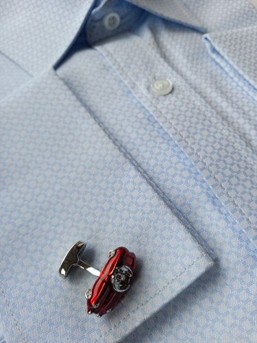 Srebrne spinki do mankietów Model Miniaturka Samochód Porsche 911 + Etui na Arena.pl