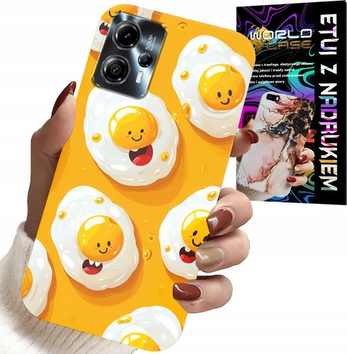ETUI DO MOTOROLA G13 / G23 - SŁODKIE UŚMIECHNIĘTE JAJKA CASE + FOLIA na Arena.pl