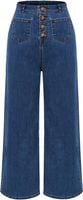 Spodnie Jeansy Damskie Vintage Wysoki Stan Elastyczne Niebieskie XL