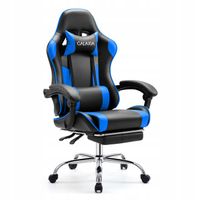 FOTEL GAMINGOWY BIUROWY Obrotowy Kubełkowy Krzesło Gamingowe Z Podnóżkiem