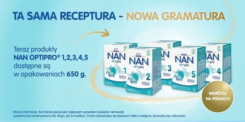 NAN OPTIPRO 1 Mleko początkowe 650g na Arena.pl