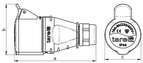 gniazdo izolacyjne przenośne 16a 400v czerwone 3p+n+z ip44 - ex-tgn-135 na Arena.pl