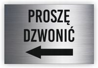 Elegancka Tabliczka Grawerowana z Laminatu TWÓJ NAPIS PROSZĘ DZWONIĆ