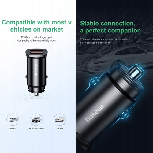 Baseus ładowarka samochodowa 2xUSB QC 3.0 Moc 30W na Arena.pl