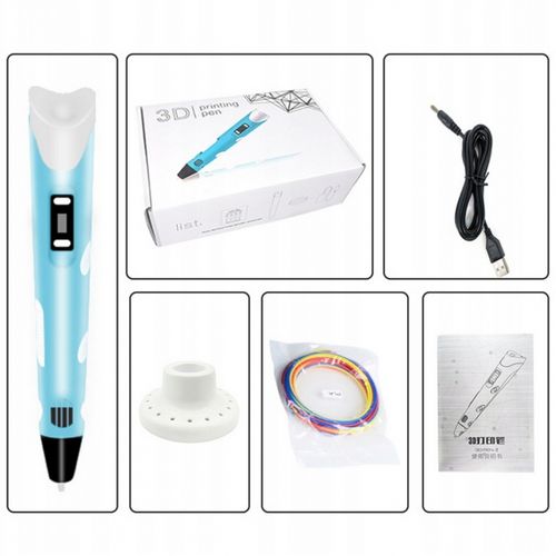 WOOPIE Długopis 3D Dla Dzieci Zestaw z Wyświetlaczem LED - Kreatywna Zabawa na Arena.pl