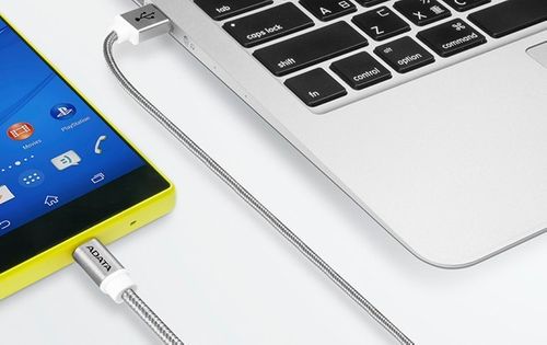 Adata Kabel USB-microUSB 1m Silver alu-knit na Arena.pl