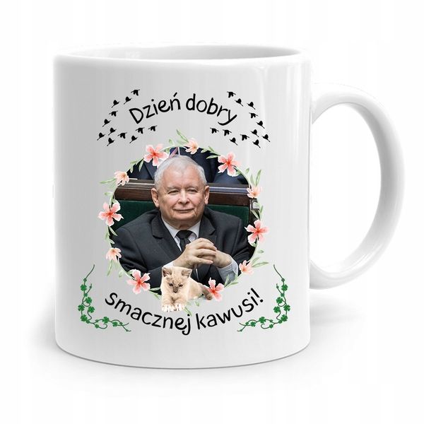 Kubek Śmieszny Prezesa Pis Jarosław Kaczyński Z Nadrukiem Ze Zdjęciem zdjęcie 1