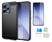 Etui KARBON do OPPO RENO 15F 5G / RENO 15FS 5G case + folia ochronna TPU