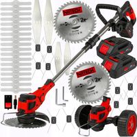 Podkaszarka akumulatorowa 1000W 21V kosa ogrodowa 2×AKU wykaszarka