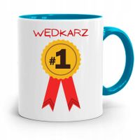 Kubek Błękitny Wędkarza Rybak Numer Jeden Prezent Z Nadrukiem Ze Zdjęciem