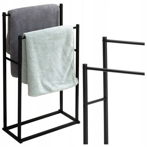 WIESZAK STOJAK NA RĘCZNIKI STOJĄCY PODŁOGOWY ŁAZIENKOWY METALOWY 2 RAMIONA na Arena.pl