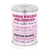 Karna skarbonka puszka małżeńska prezent dla męża na ślub rocznicę ślubu