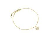 POZŁACANA SREBRNA BRANSOLETA CELEBRYTKA PSIA KOCIA ŁAPKA CYRKONIE KULECZKI