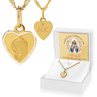 Złoty łańcuszek medalik prezent Komunia Pamiątka Komunii Świętej + GRAWER