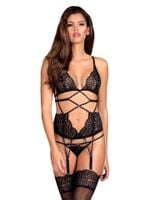 Seksowny Gorset i Stringi - Obsessive Mixty L/XL