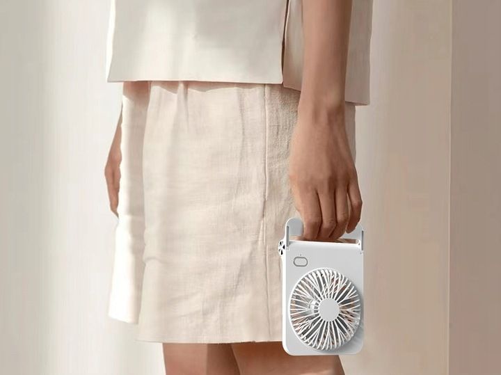 Wiatrak Wentylator Biurkowy Mini Wentylator Biurkowy USB 3 Prędkości Biały zdjęcie 9