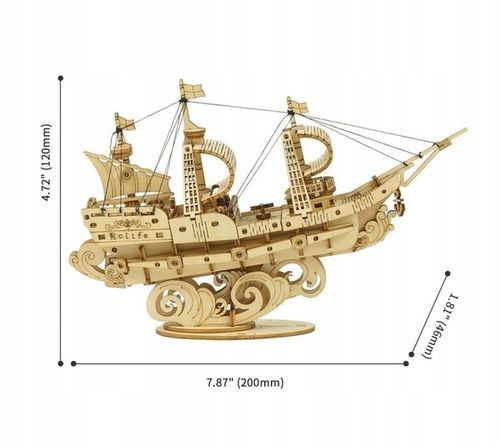 PUZZLE 3D MODEL DO SKŁADANIA STATEK ŻAGLOWIEC na Arena.pl