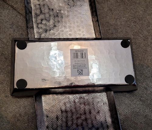 2 x taca dekoracyjna „Arabelle” srebrna, szerokość: 38 -17 cm + 28 -13 cm na Arena.pl