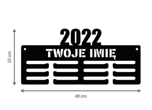 Wieszak na medale 2022 twoje imię dowolny tekst 293.1 na Arena.pl