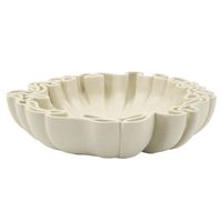 MISA DEKORACYJNA POLYRESIN Ø 30 CM WYM 29X30,5X7,5 CM BIAŁA