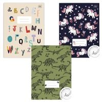 5x Zeszyt KOLOROWA 3 LINIA = A4 /32k | Miękka okładka InterDruk