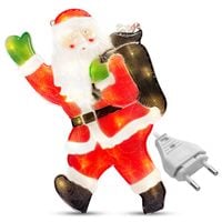 Zawieszka Ozdoba Na Okno Mikołaj zasilanie 220 LED