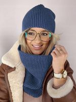 Ciepły KOMPLET damski CZAPKA + KOMIN szal zimowy PRODUKT POLSKI NOWE KOLORY