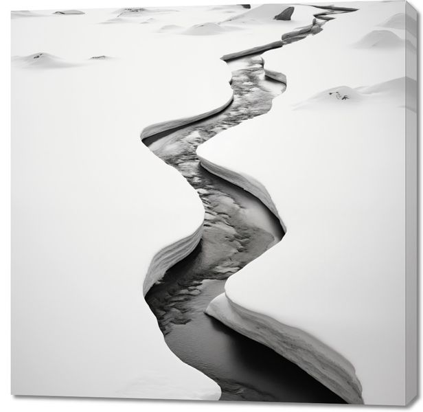 Obraz 100x100cm Szczeliny Mrozu zdjęcie 1