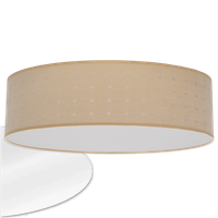 Lampa abażur plafon klosz natynkowy oprawa sufitowa beżowa