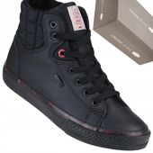 Buty Cross Jeans KK1R4054C Wysokie Ocieplane Trampki Zimowe Czarne