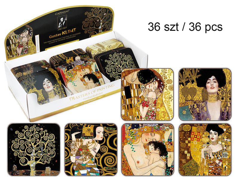 36 podkładek korkowych, display - G. Klimt, mix zdjęcie 1