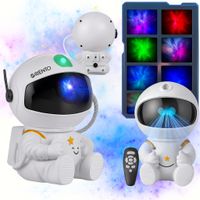 PROJEKTOR GWIAZD NIEBA ASTRONAUTA LED LAMPKA NOCNA DLA DZIECI LASER PILOT