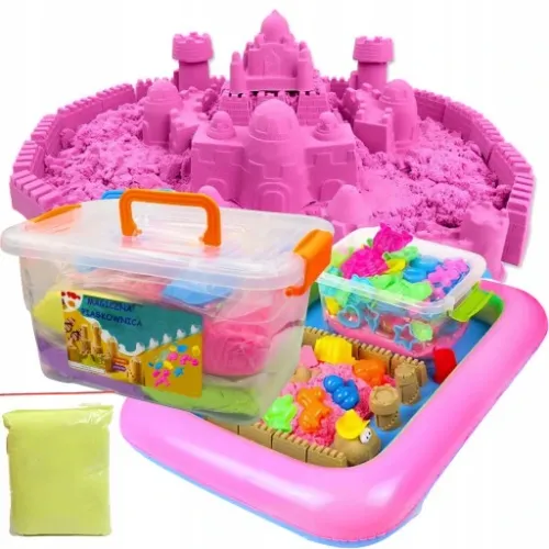 ZESTAW XL PIASEK KINETYCZNY 4KG BASEN + FOREMKI + BOX na Arena.pl